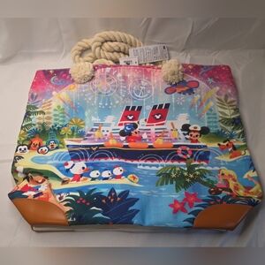 Disney Cruise Line DCL Artist Joey Chou Mickey and Friends Ship Tote Bag NWT